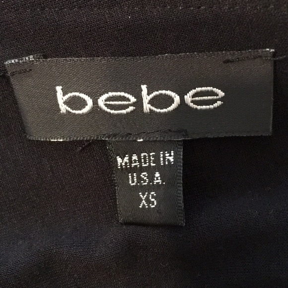 Bebe sexy black and scarlet stretch knit dress - Picture 4 of 4